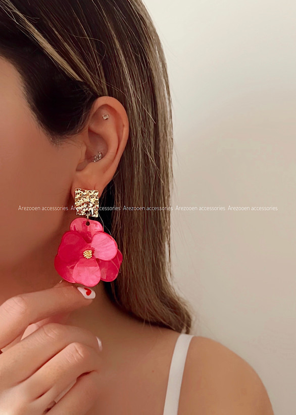 گوشواره گل آویز