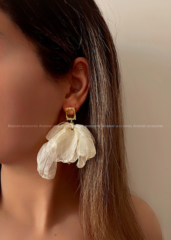 گوشواره پارچه ای بانگین شفاف